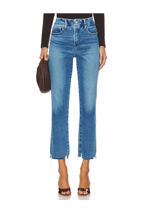 Good American Good Legs Straight Jeans in Denim-Medium. Size 26. Also in 24, 30.