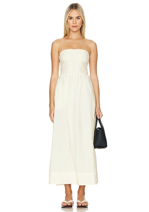 FAITHFULL THE BRAND Dominquez Midi Dress in Lemon. Size M. Also in L.