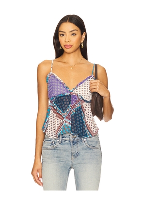 Free People Alix Printed Tank in Blue,Purple. Size M. Also in L.