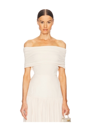 Helsa Makenzie Off Shoulder Sweater in Cream. Size M. Also in S, L.