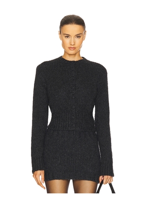 Helsa Annabelle Cardigan in Charcoal. Size M. Also in S, L.