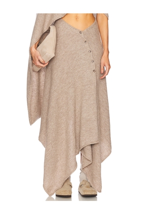 Helsa Lauren Midi Knit Skirt in Beige. Size M. Also in XXS, XS, S, L, XL.