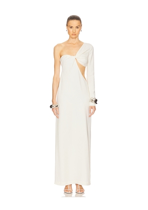 Helsa The Corsico Draped Dress in Cream. Size M. Also in L, S, XL.