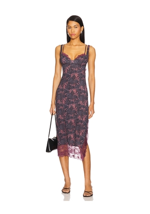 Free People x Intimately Fp Party Crasher Midi Slip Dress in Mauve,Grey. Size M. Also in L, XL.