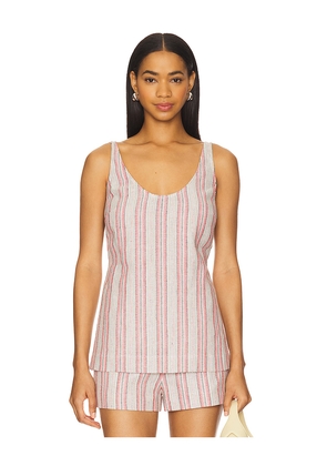 FAITHFULL THE BRAND Var Top in Red,Green. Size M. Also in L, S, XL.