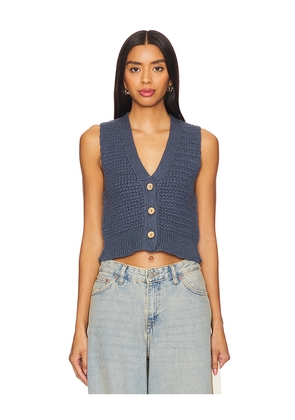 Free People x We The Free Ava Vest in Blue. Size M. Also in L, XS.