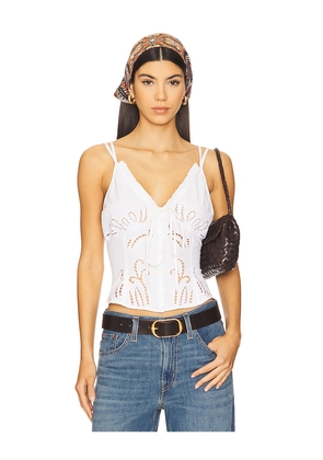 Free People Sweet Sammi Eyelet Top in White. Size M. Also in L, S, XL.