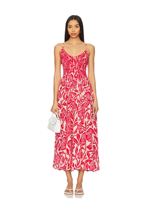 Free People Sweet Nothings Midi Dress in Red. Size L. Also in XS.