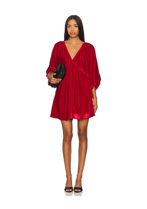 Free People Portia Velvet Mini Dress in Red. Size M. Also in XS.