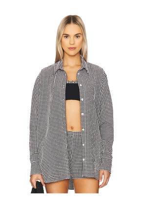 Hunza G Oversized Shirt in Black. Size M-L. Also in L-XL.