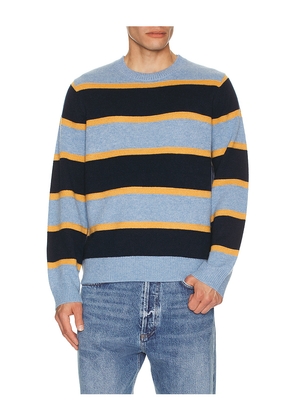 Guest In Residence Stripe Crew Neck Sweater in Blue. Size XL/1X. Also in L.
