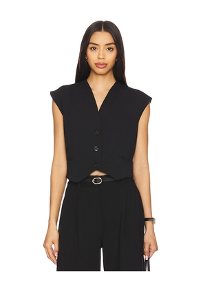 FIORUCCI Embroidered Vest in Black. Size 38. Also in 36.