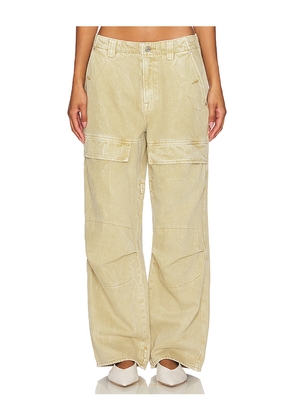 GRLFRND Steph Low Rise Cargo Jeans in Beige. Size 24. Also in 23, 25, 26, 27, 28, 29.