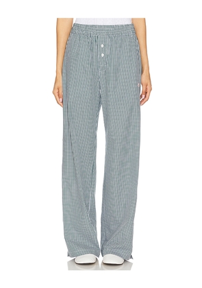 FIORUCCI Gingham Logo Trousers in Green. Size S. Also in XS.