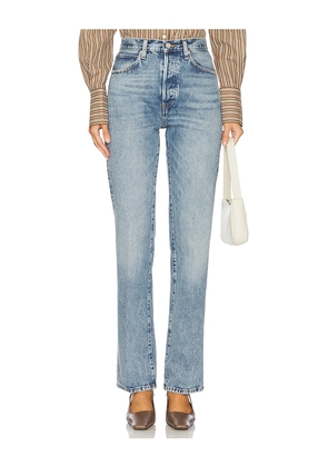 FRAME Vertical Straight Leg Jeans in Blue. Size 26. Also in 24, 27, 28, 29, 30, 32.