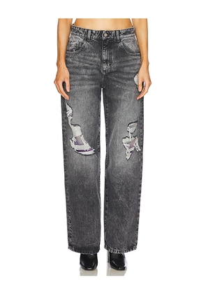 Icon Denim Bea Daddy Wide Leg Jeans in Grey. Size 25. Also in 24, 26, 27.