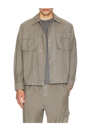 Helmut Lang Garment Dyed Utility Jacket in Grey. Size XL/1X. Also in L.