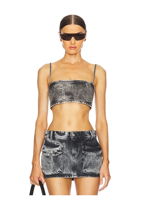 Icon Denim Cady Mini Top in Grey. Size S. Also in M.