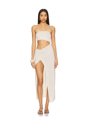 JADE SWIM Elina Dress in Beige. Size M. Also in S, L, XL.