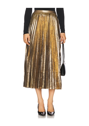 HEARTLOOM Enora Skirt in Metallic Gold. Size M. Also in L, S, XS.