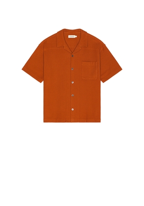 FRAME Jacquard Relaxed Shirt in Burnt Orange. Size M. Also in S, L.