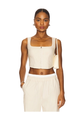 SIMKHAI Anderson Bustier Top in Beige. Size 10. Also in 0, 12, 2, 4, 6, 8.