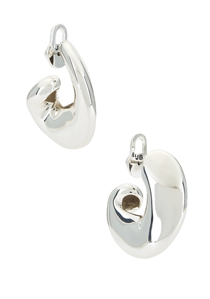 Jenny Bird Gigi Hoops in Metallic Silver.