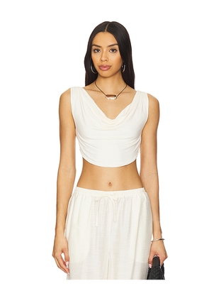 Indah Maha Solid Cowl Neck Vest Top in Ivory. Size M. Also in L, S, XS.