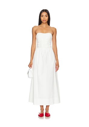 FAITHFULL THE BRAND Dominquez Midi Dress in White. Size S. Also in XL.