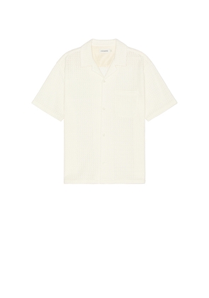 FRAME Open Weave Shirt in Cream. Size XL/1X. Also in M.
