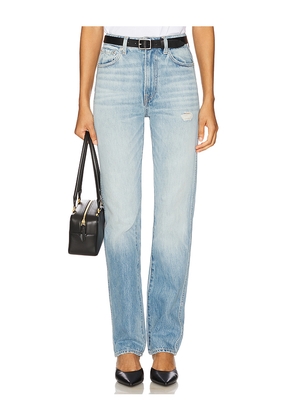 GRLFRND Sara Super High Rise Straight Jeans in Blue. Size 23. Also in 24, 25, 26, 28.