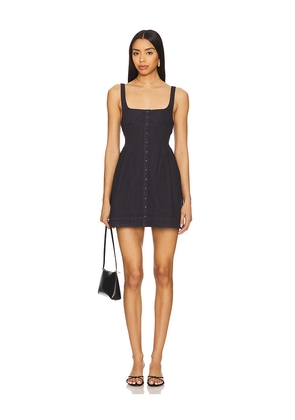 Free People Astrid Oxford Mini Dress in Black. Size S. Also in M, XS.
