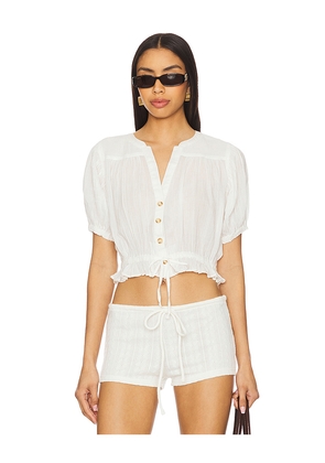Free People x We The Free Little Cloud Shirt in White. Size M. Also in S, L, XL.