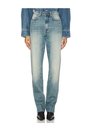 GRLFRND Sara Super High-rise Straight Jeans in Denim-Medium. Size 26. Also in 25, 27, 28.