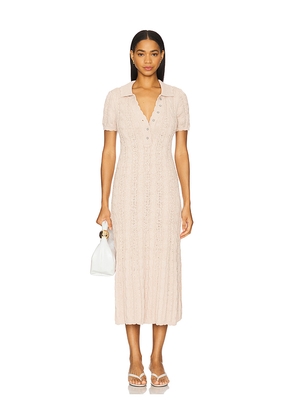 Free People Amory Midi Dress in Neutral. Size M. Also in S, XL, XS.