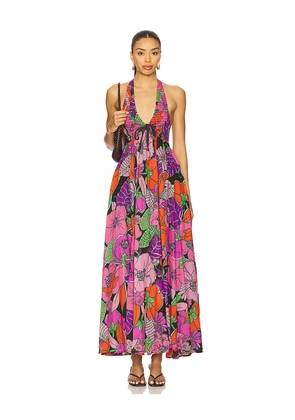 Free People x REVOLVE Baysides Florals Maxi Dress in Pink,Purple. Size S. Also in XS.
