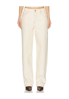 GRLFRND Bella Low Rise Boyfriend Jeans in Beige. Size 25. Also in 28, 29.