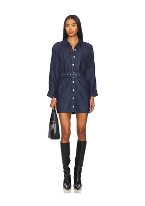 Free People x REVOLVE Esme Mini Dress In Dark Shadow in Denim-Dark. Size M. Also in L, S.