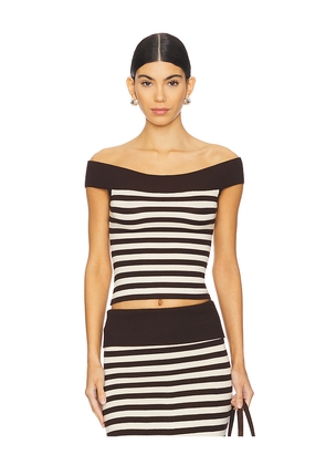 Frankies Bikinis X Bella Hadid Tucker Top in Chocolate. Size XL. Also in M, L.