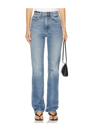 GRLFRND Sara Super High Rise Straight Full Length in Blue. Size 24. Also in 23, 26, 27, 32.