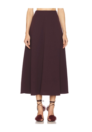 Helsa The Heavy Crepe Midi Skirt in Purple. Size M. Also in XXS, XS, S.