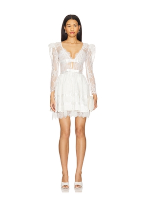 For Love & Lemons Annabelle Lace Mini Dress in White. Size S. Also in XS.