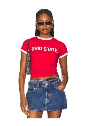 Hype and Vice Ohio State Goalie Baby Tee in Red. Size S. Also in L, XS.