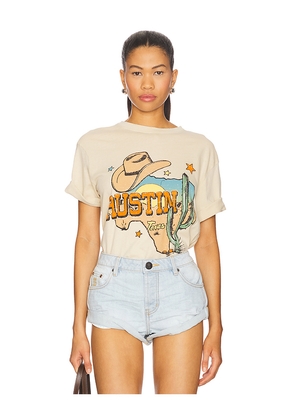 Junk Food Austin Texas Tee in Cream. Size M. Also in L, XL.