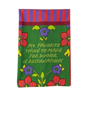 Furbish Studio Reservations Dish Towel in Green.
