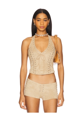 I.AM.GIA Zephyr Top in Tan. Size M. Also in XS, S, XL.