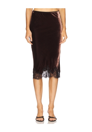 HERSKIND Tess Skirt in Brown. Size 34. Also in 32, 38, 40.