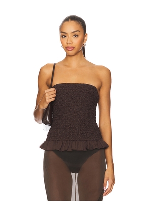 House of Harlow 1960 x REVOLVE Mila Top in Chocolate. Size M. Also in XS, XXS, S, L, XL.