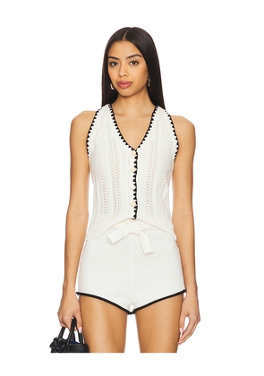 HEARTLOOM Bethany Vest in White. Size M. Also in L.