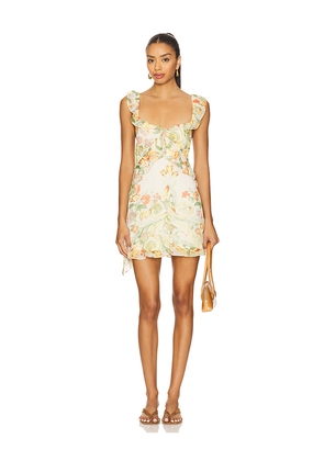 Free People Bali Flora Mini Dress in Cream. Size M. Also in L, S, XL, XS.